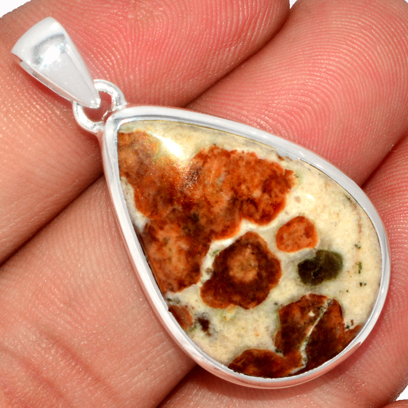 1.6" Spessartine Garnet In Limestone Pendants - SGIP193