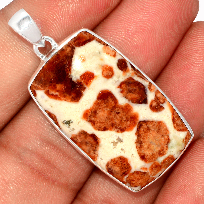 1.7" Spessartine Garnet In Limestone Pendants - SGIP198