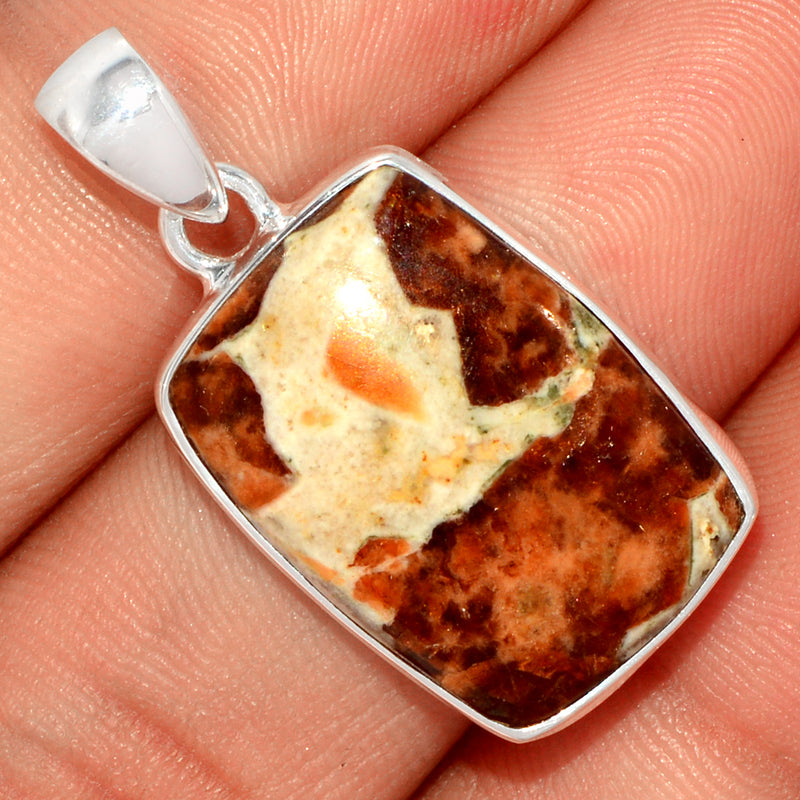 1.3" Spessartine Garnet In Limestone Pendants - SGIP200