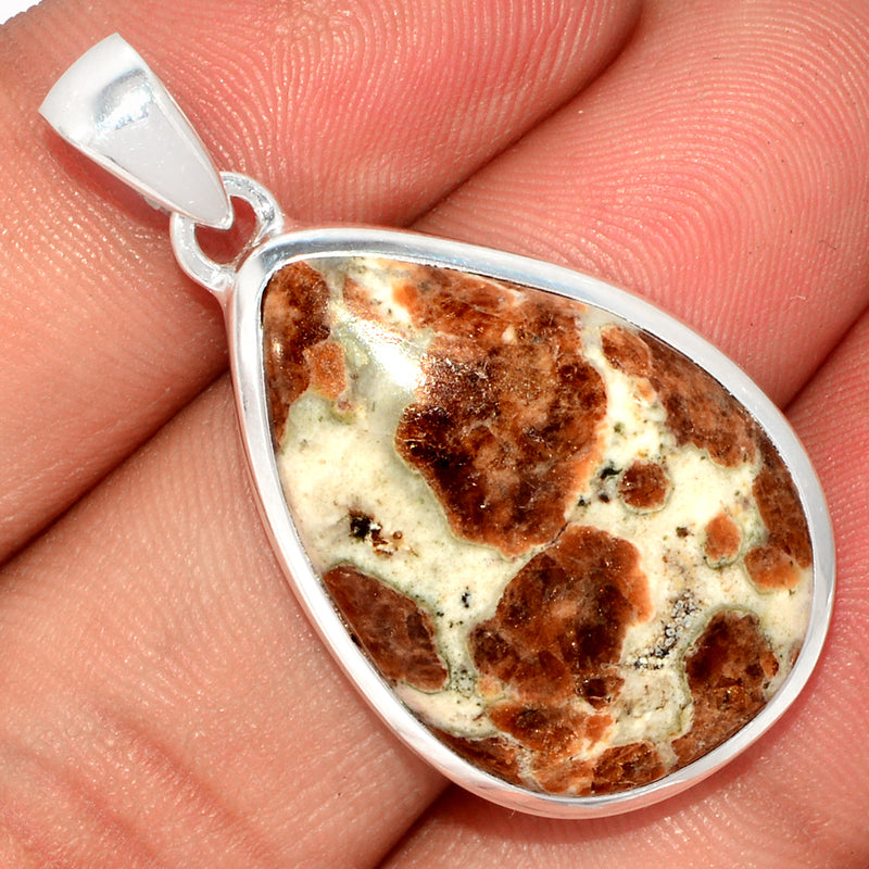 1.5" Spessartine Garnet In Limestone Pendants - SGIP212