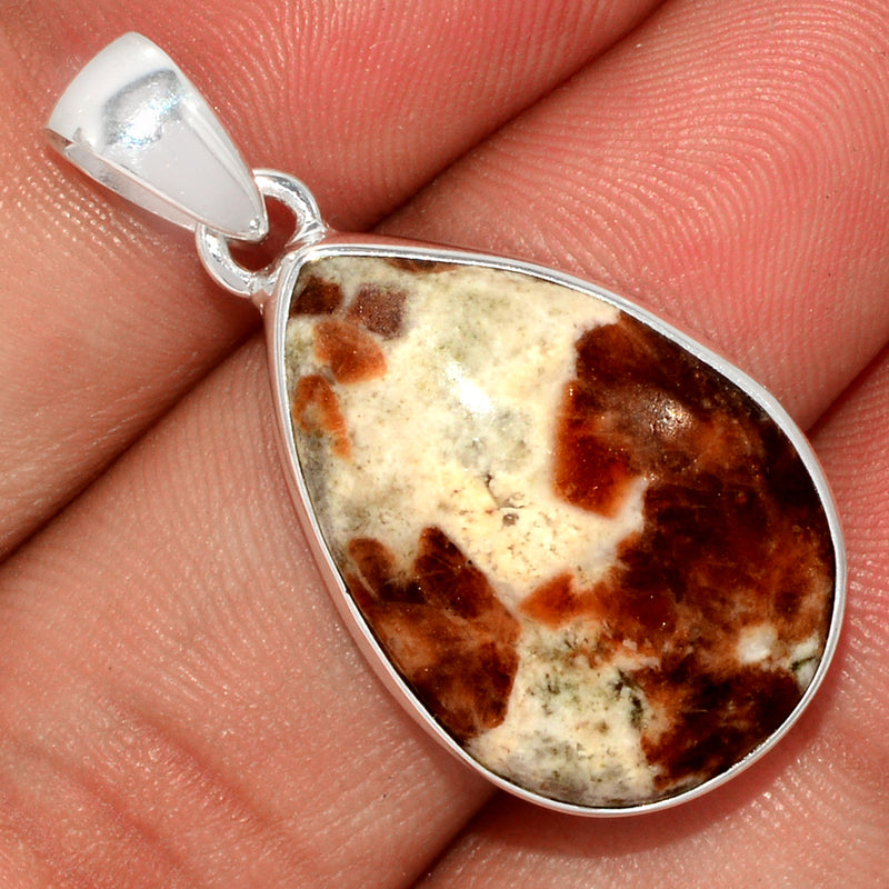 1.3" Spessartine Garnet In Limestone Pendants - SGIP213