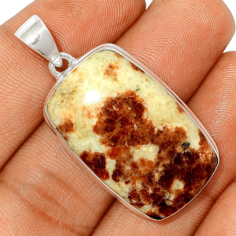 1.7" Spessartine Garnet In Limestone Pendants - SGIP33