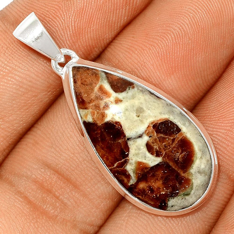 1.6" Spessartine Garnet In Limestone Pendants - SGIP52