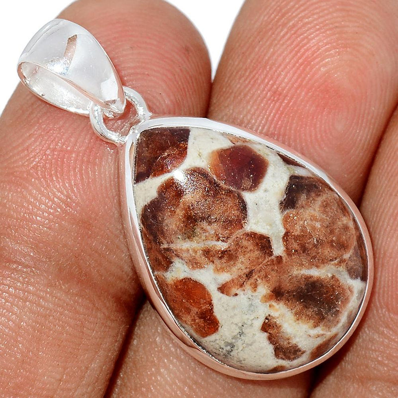 1.3" Spessartine Garnet In Limestone Pendants - SGIP5