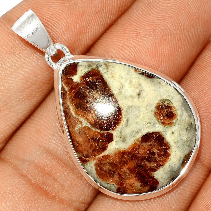 1.6" Spessartine Garnet In Limestone Pendants - SGIP91