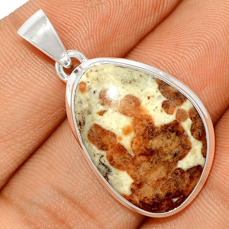 1.5" Spessartine Garnet In Limestone Pendants - SGIP96