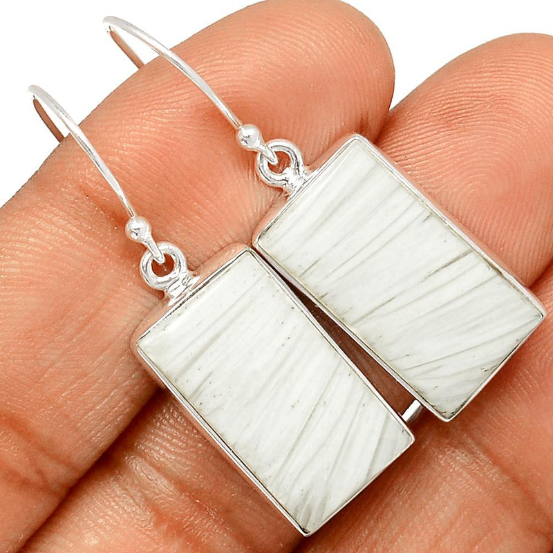 1.5" Scolecite Earrings - SLTE133