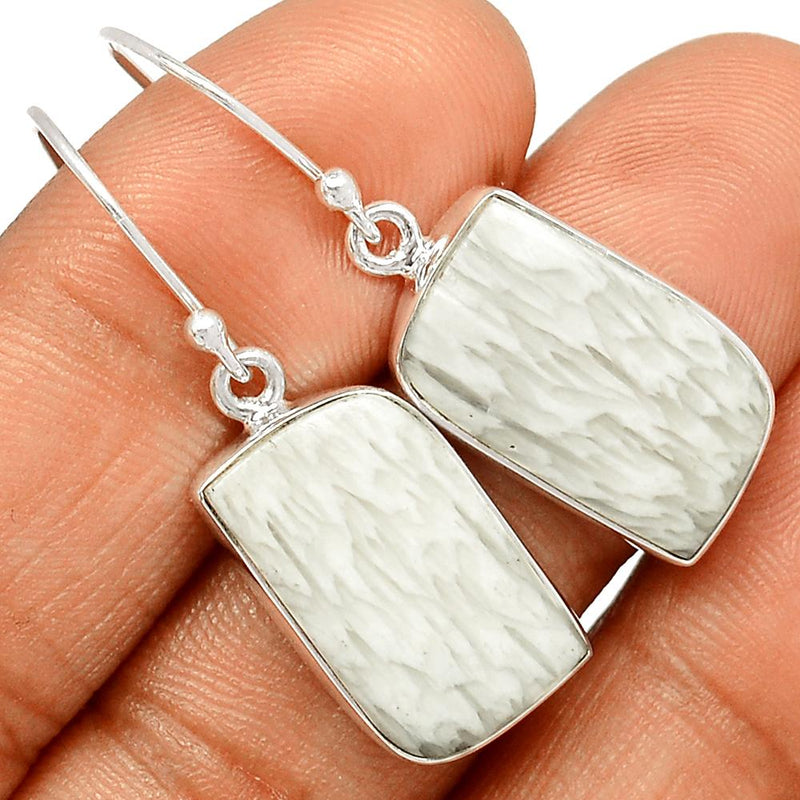 1.3" Scolecite Earrings - SLTE144