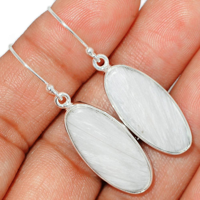 1.6" Scolecite Earring-SLTE45