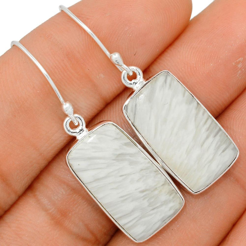 1.6" Scolecite Earrings - SLTE92