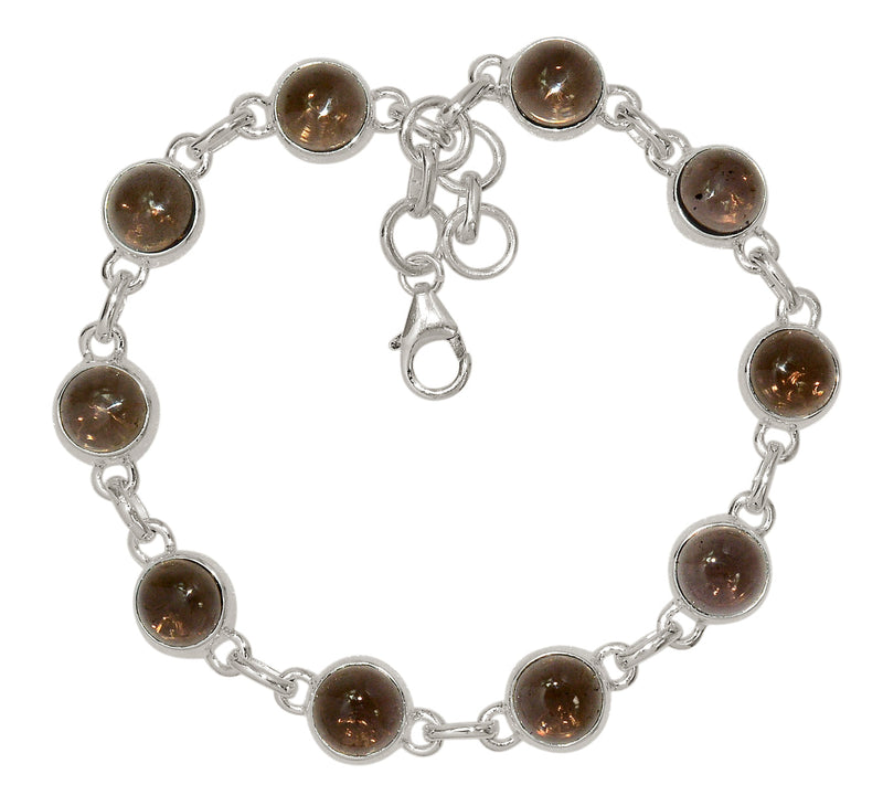 8.8" Smokey Quartz Cabochon Bracelets - SMCB15