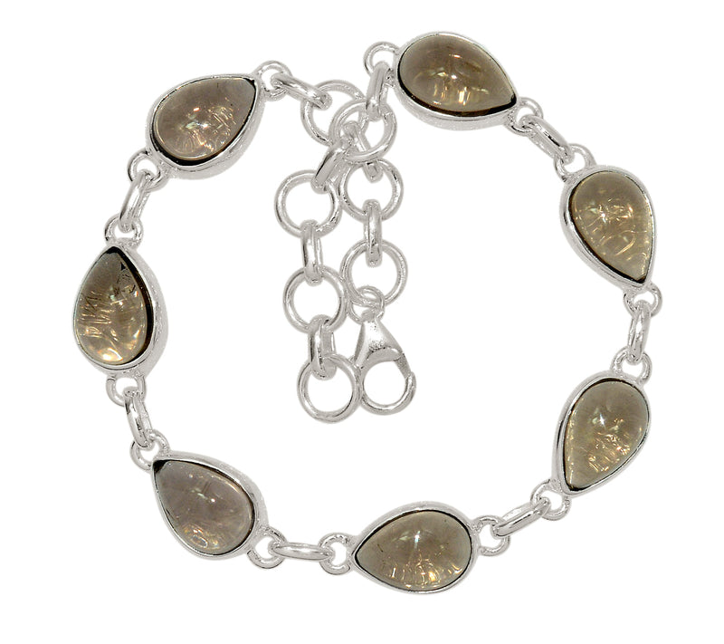 8.8" Smokey Quartz Cabochon Bracelets - SMCB18