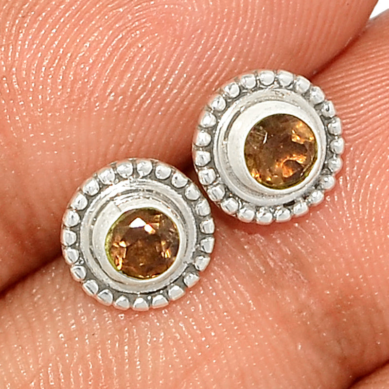 Small Filigree - Smokey Quartz Studs - SMQS440