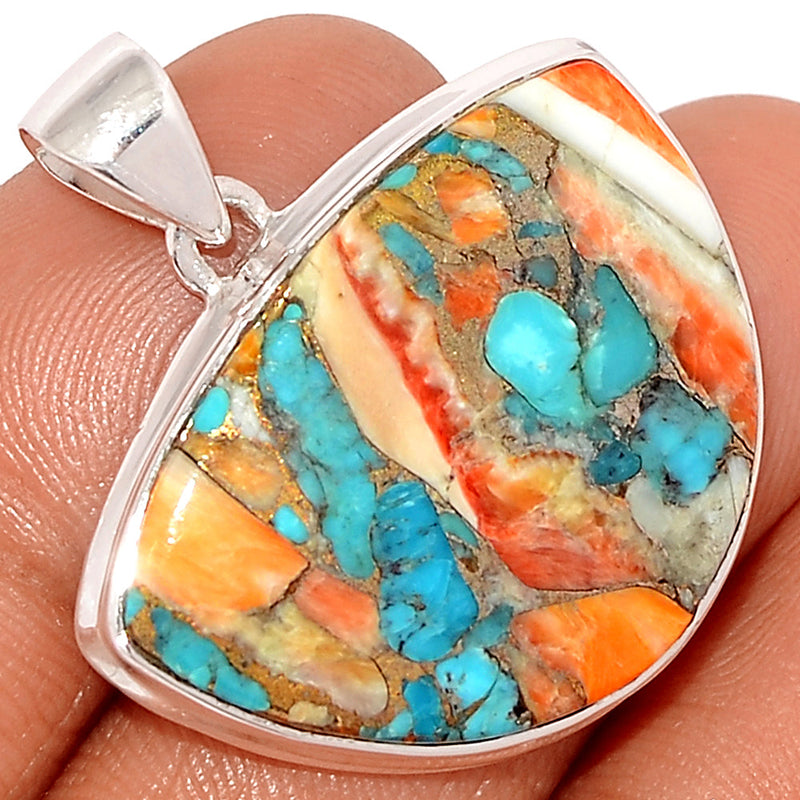 1.3" Spiny Oyster Arizona Turquoise Pendants - SOTP1148