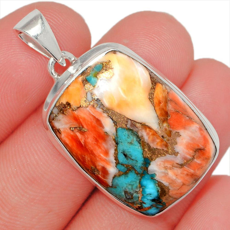 1.5" Spiny Oyster Arizona Turquoise Pendants - SOTP827