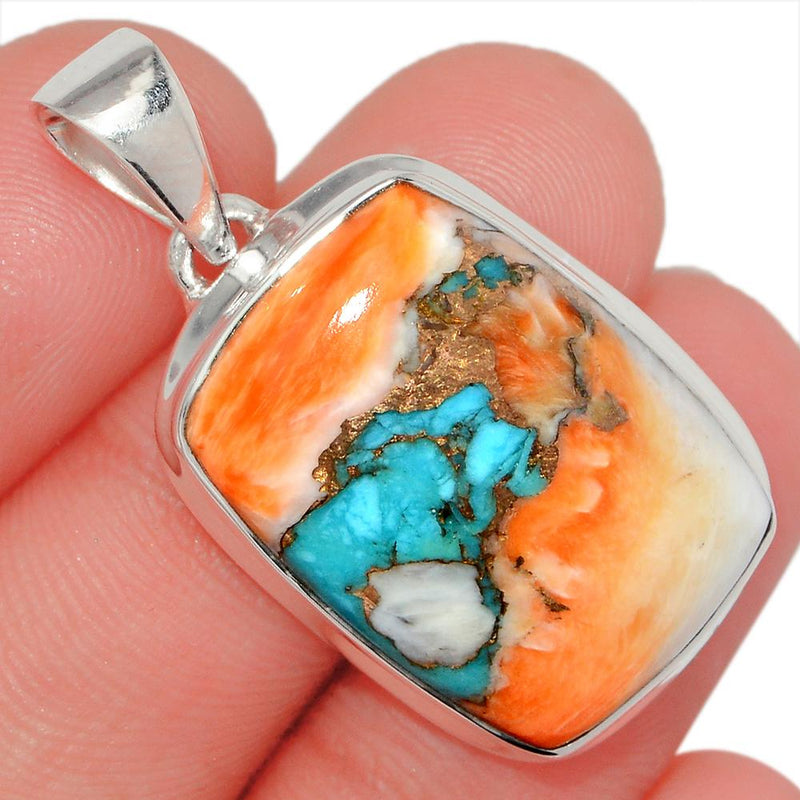 1.5" Spiny Oyster Arizona Turquoise Pendants - SOTP839