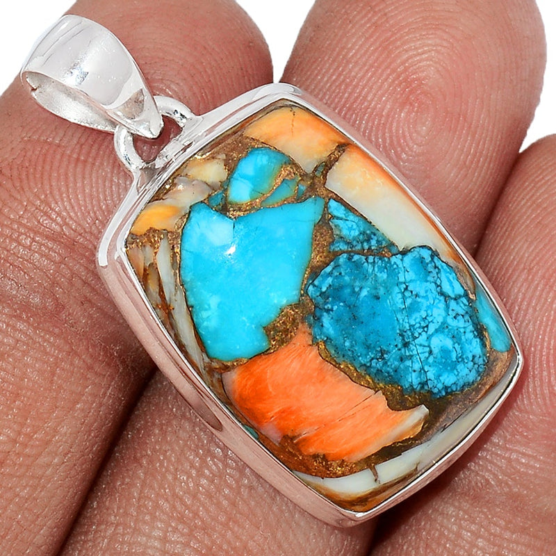 1.3" Spiny Oyster Arizona Turquoise Pendants - SOTP885