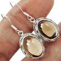 Smoky Quartz Cab Earring - SQCE58