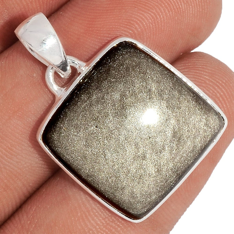 1.3" Silver Sheen Obsidian Pendants - SSOP145