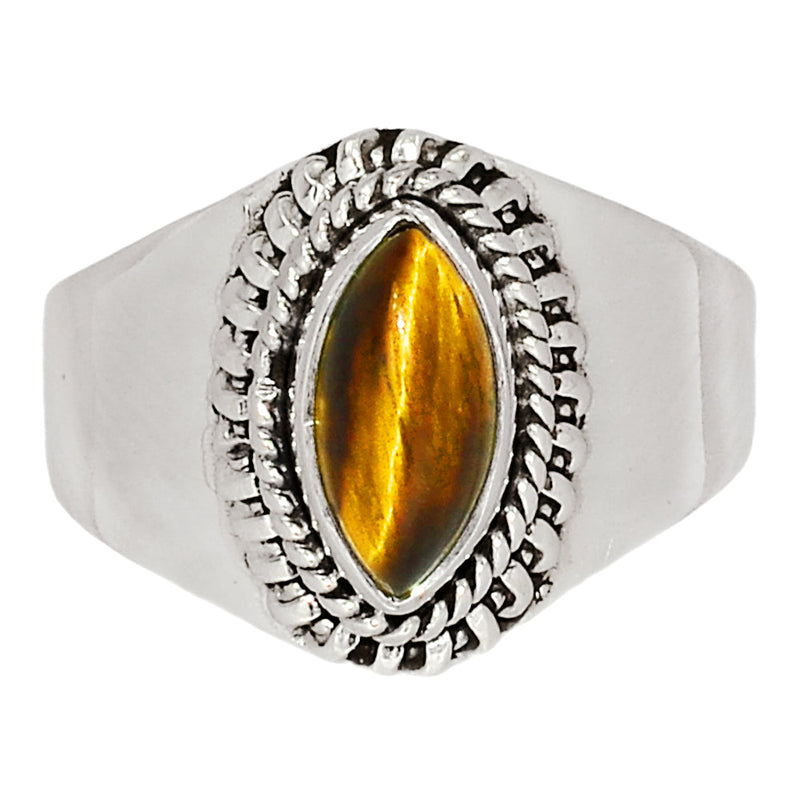 5*10 MM - Fine Filigree - Tiger Eye Ring - TEYR688