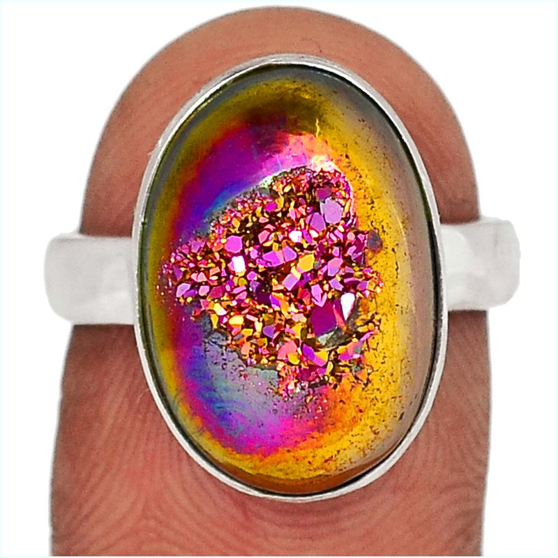 Titanium Window Druzy Ring - TWDR569