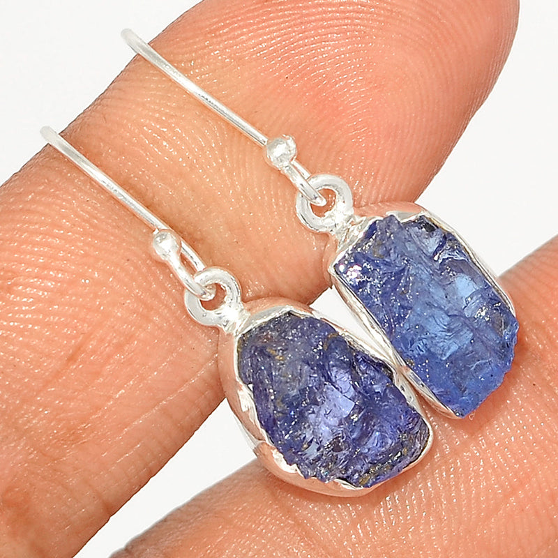 1.2" Tanzanite Rough Earrings - TZRE380