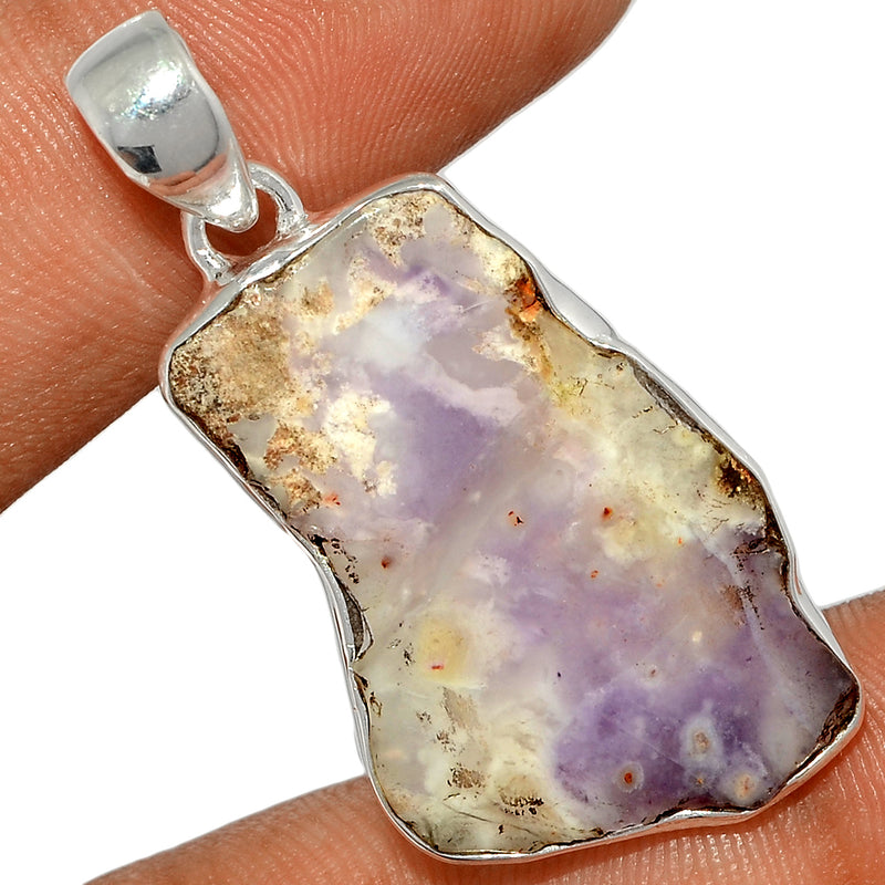 1.6" Violet Flame Opal Slice Pendants - VFSP126