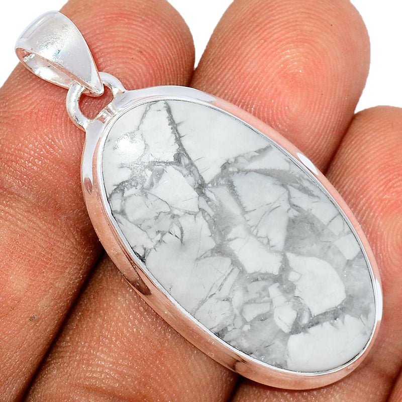 1.7" White Howlite Pendants - WHOP590