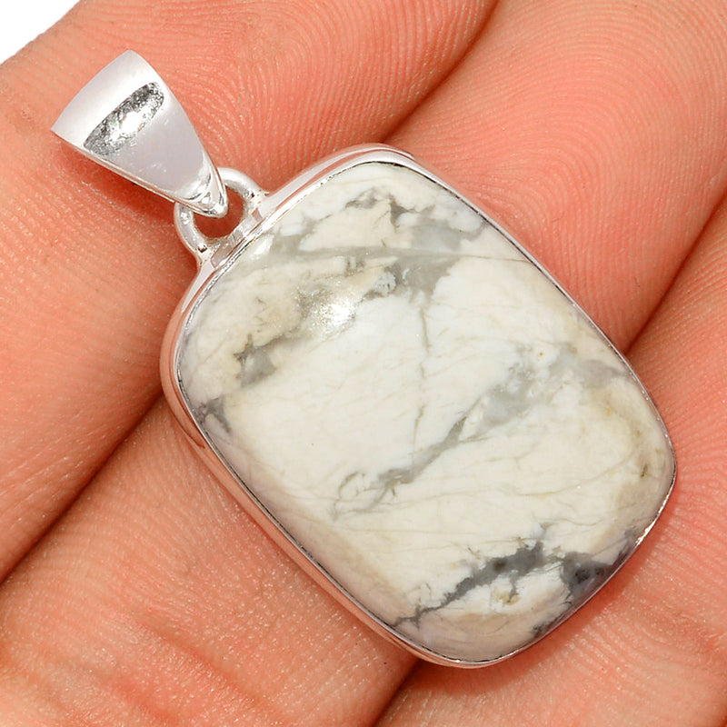 1.5" White Howlite Pendants - WHOP607