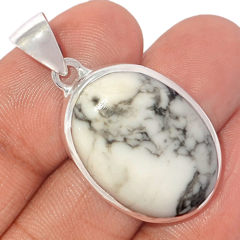 1.5" White Howlite Pendants - WHOP701