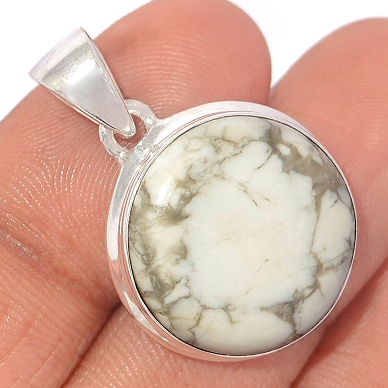 1.2" White Howlite Pendants - WHOP713