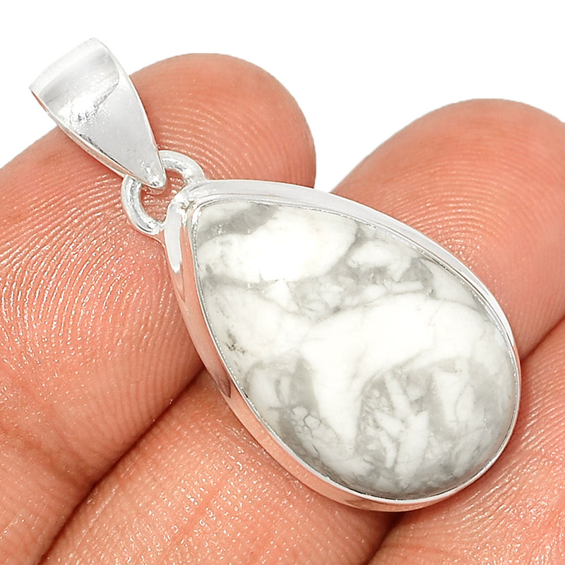 1.3" White Howlite Pendants - WHOP720