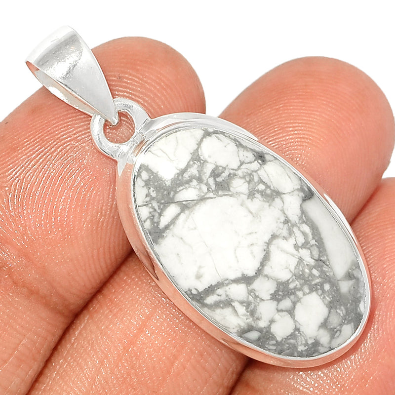 1.6" White Howlite Pendants - WHOP721