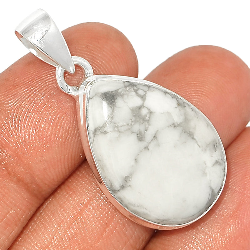 1.5" White Howlite Pendants - WHOP722