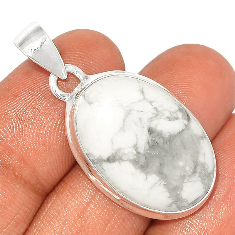 1.5" White Howlite Pendants - WHOP723