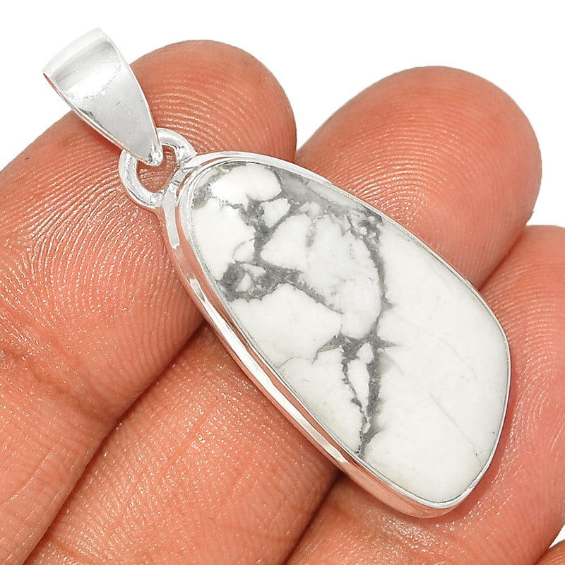 1.6" White Howlite Pendants - WHOP725