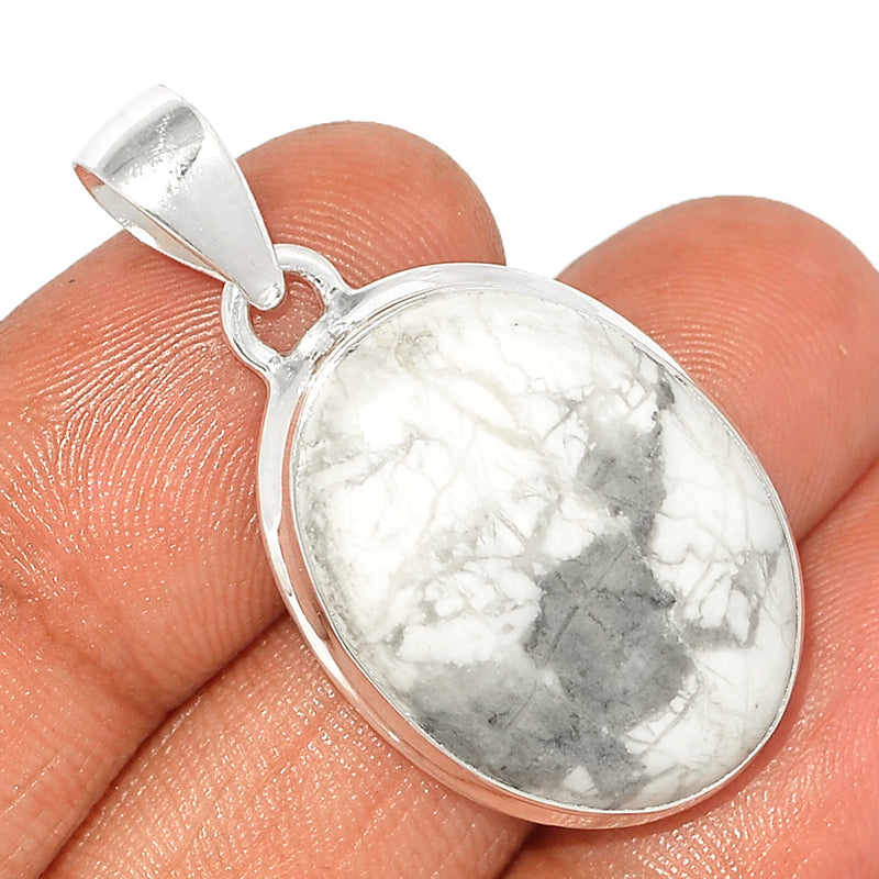 1.5" White Howlite Pendants - WHOP726