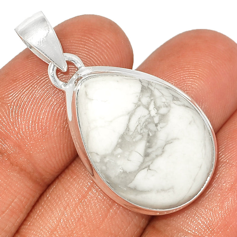 1.5" White Howlite Pendants - WHOP729