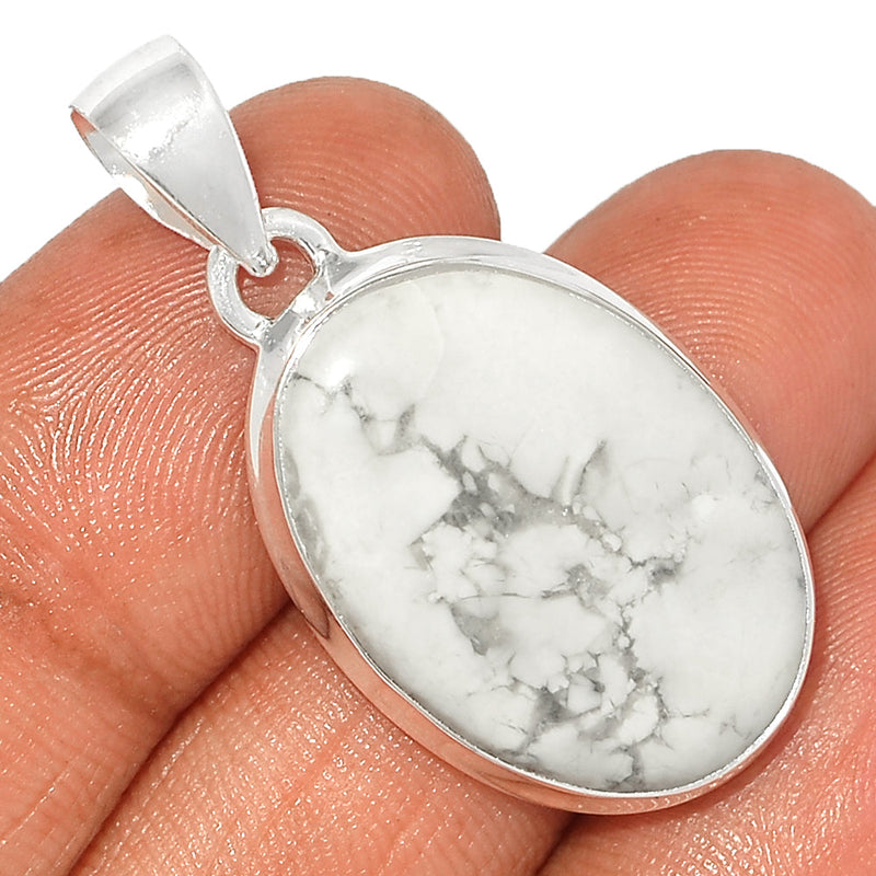 1.5" White Howlite Pendants - WHOP731