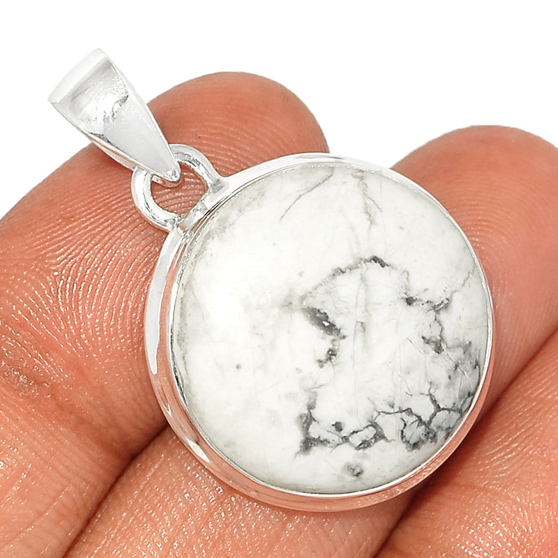 1.3" White Howlite Pendants - WHOP733