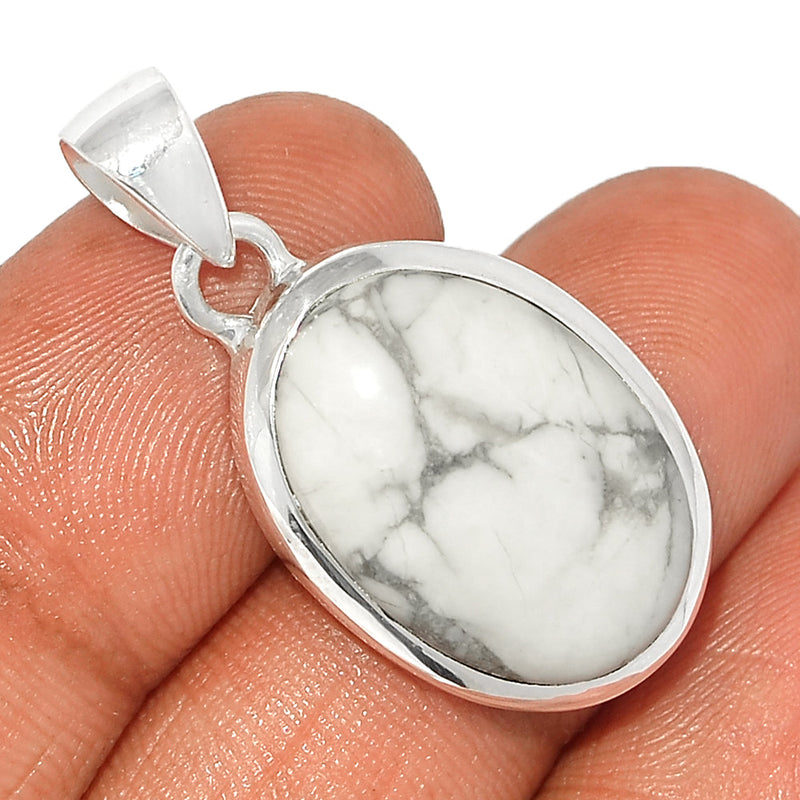 1.3" White Howlite Pendants - WHOP734