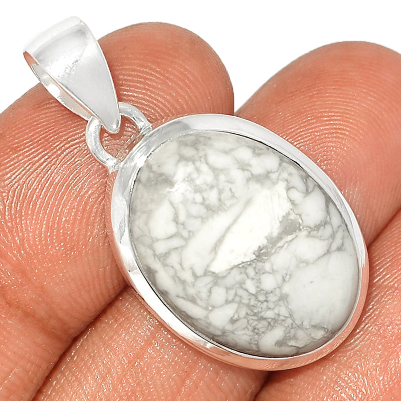 1.3" White Howlite Pendants - WHOP737