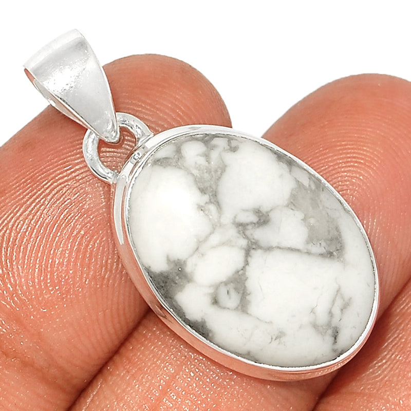 1.3" White Howlite Pendants - WHOP739