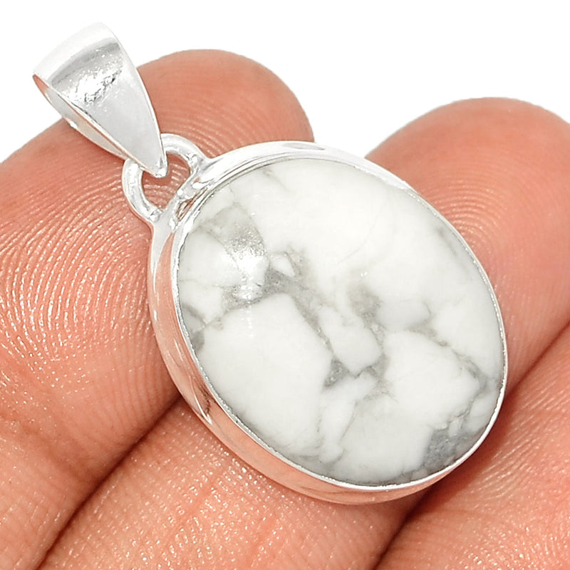 1.3" White Howlite Pendants - WHOP740