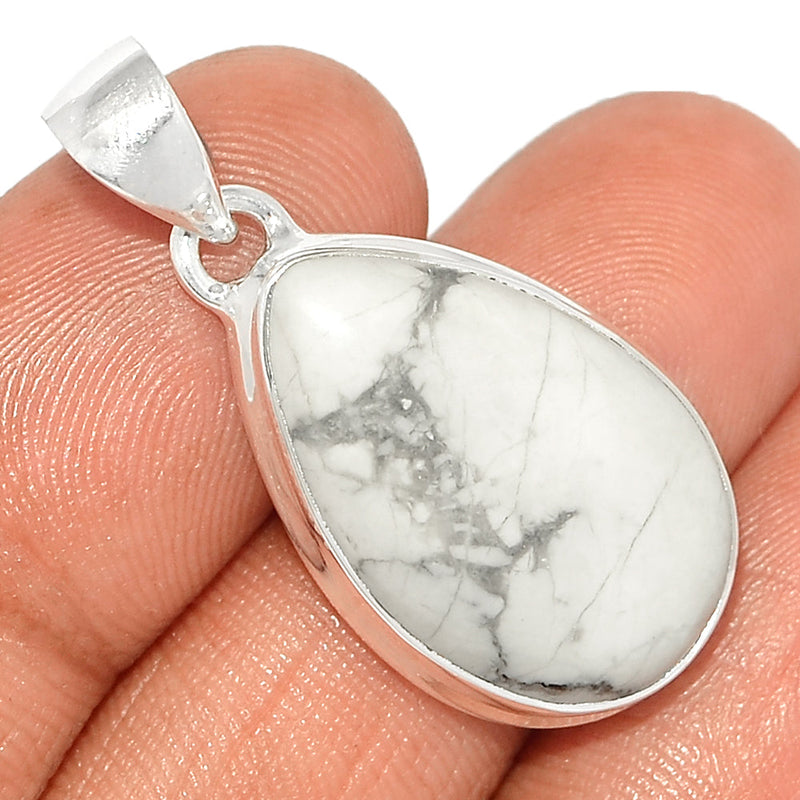 1.3" White Howlite Pendants - WHOP741