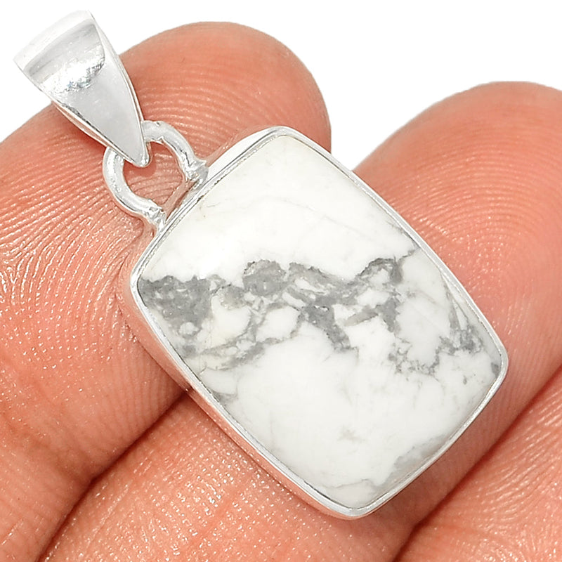 1.2" White Howlite Pendants - WHOP743