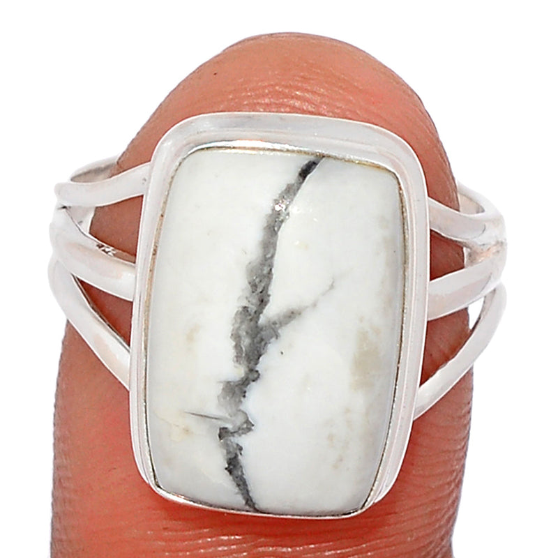 White Howlite Ring - WHOR603