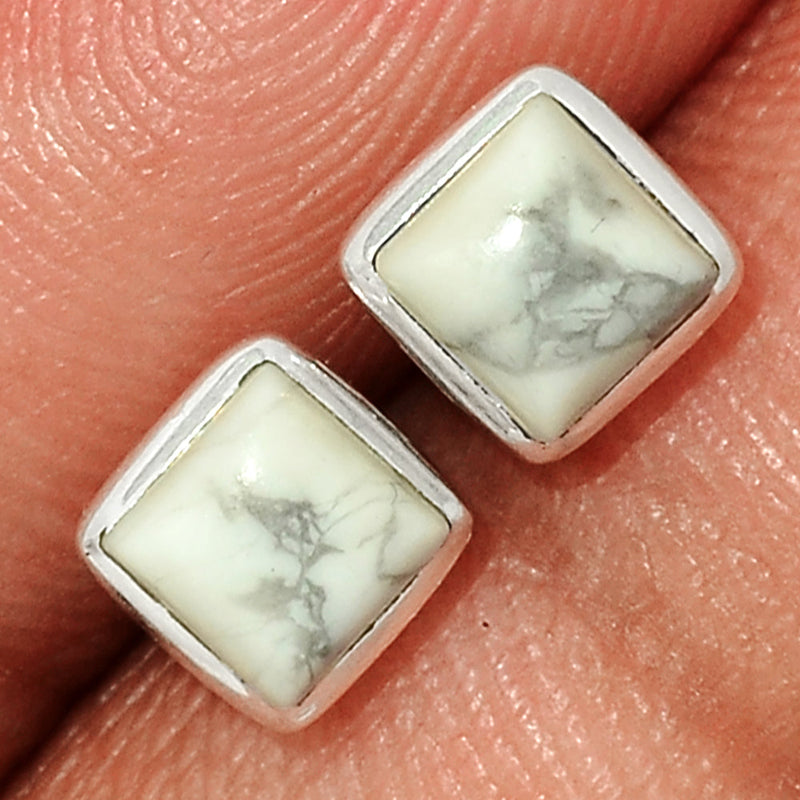 White Howlite Studs - WHOS11