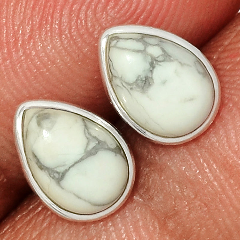 White Howlite Studs - WHOS4