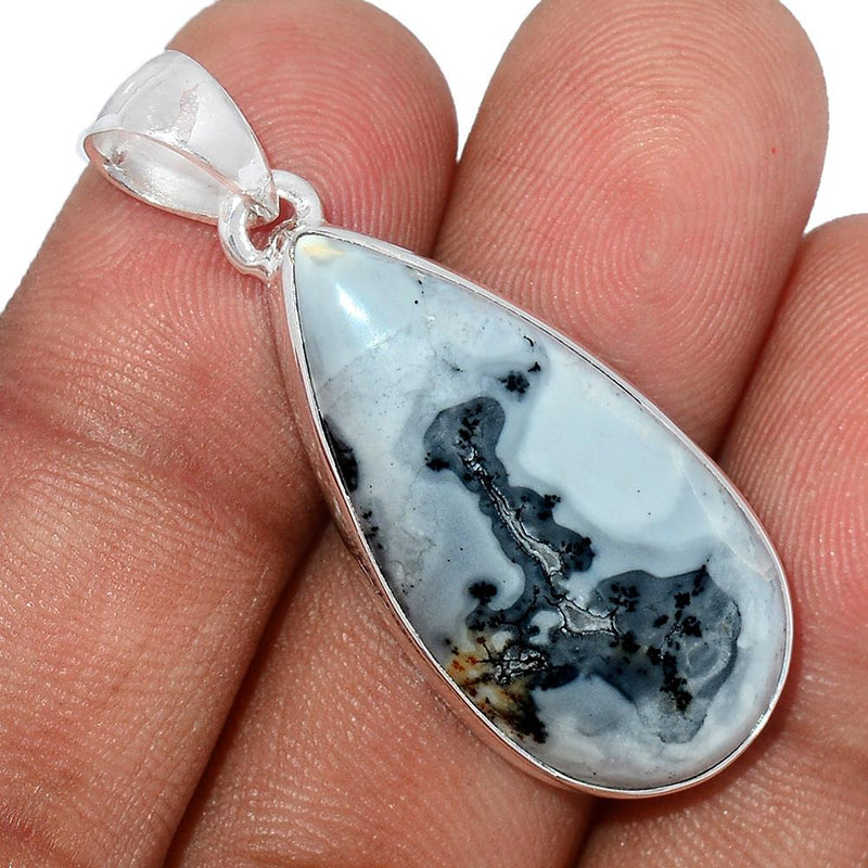 1.6" White Malingo Jasper Pendants - WMJP100